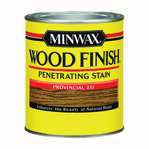Minwax Wood Finish 221104444 Wood Stain, Satin, Provincial, Liquid, 0.5 pt, Can