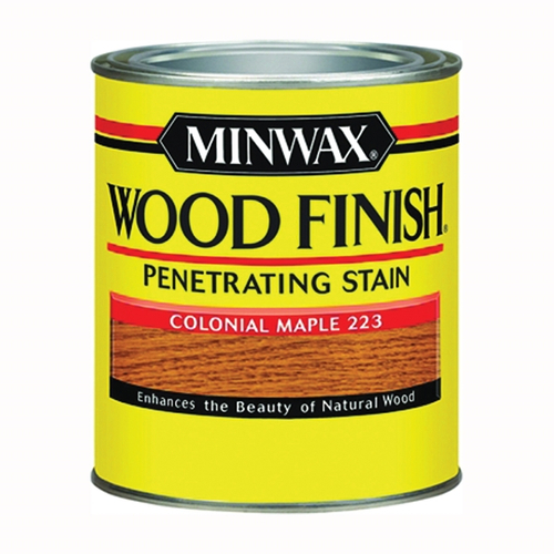 Minwax Wood Finish 222304444 Wood Stain, Satin, Colonial Maple, Liquid, 0.5 pt, Can