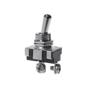 SELECTA SS201-1-BG Heavy-Duty Utility Toggle Switch, 3/6 A, 125/250 VAC, 2 -Position, SPST, Silver