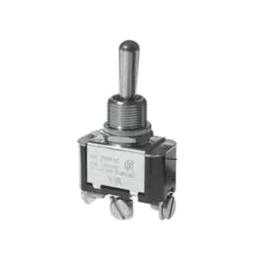 SELECTA SS206C-BG Heavy-Duty Utility Toggle Switch, 10/15 A, 125/250 VAC, 2 -Position, SPDT, Silver