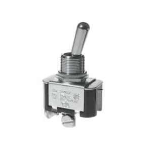 SELECTA SS206S-BG Heavy-Duty Utility Toggle Switch, 12/20 A, 125/250 VAC, 2 -Position, SPST, Silver