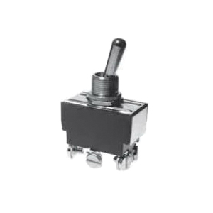 SELECTA SS208-16-BG Heavy-Duty Utility Toggle Switch, 20 A, 125/250 VAC, 2 -Position, DPDT, Silver