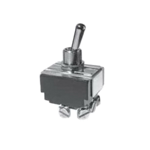 SELECTA SS212S-BG Heavy-Duty Utility Toggle Switch, 10/15 A, 125/250 VAC, 1 -Position, 3PST, Silver