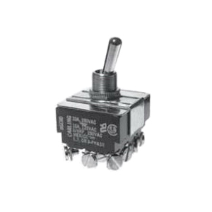 SELECTA SS220-BG Heavy-Duty Utility Toggle Switch, 10/15 A, 125/250 VAC, 2 -Position, 4PDT