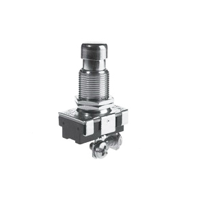 SELECTA SS224-BG Pushbutton Switch, 15 A, 125 VAC, SPST, Screw Terminal, Nylon Housing Material