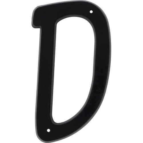 "D" 4" BLK NAIL-ON HOUSE LETTER