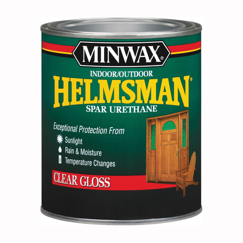 Minwax Helmsman 630500444 Spar Urethane Paint, Gloss, Liquid, Crystal Clear, 1 qt, Can