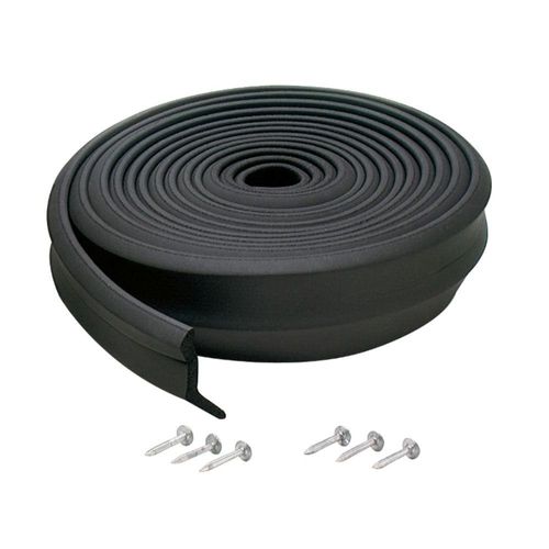 M-D 03749 Bottom Garage Door Sealer, 2 in W, 1 in Thick, 16 ft L, EPDM Rubber, Black