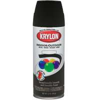 KRYLON K01613A07 Industrial ACRYLI-QUIK Semi-Flat Black Acrylic Lacquer  Paint - 340 Gram (12 oz) Aerosol Can at