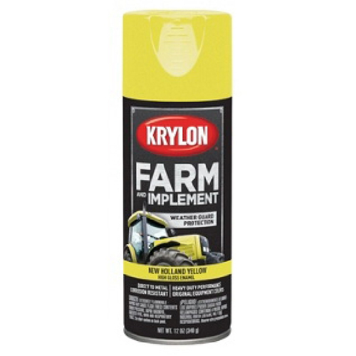 Krylon K01819 Acrylic Safety Spray Paint, High-Gloss, Yellow, 12 oz, Can