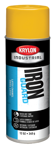 Krylon K07904000 Acrylic Latex Enamel Spray Paint, Gloss, OSHA Yellow, 12 oz, Can