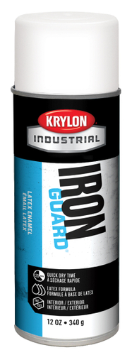 Krylon K07910000 Acrylic Latex Enamel Spray Paint, Flat, White, 12 oz, Can