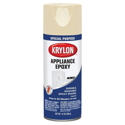Krylon K03202007 Acrylic Enamel Spray Paint, Gloss, Almond, 12 oz, Can