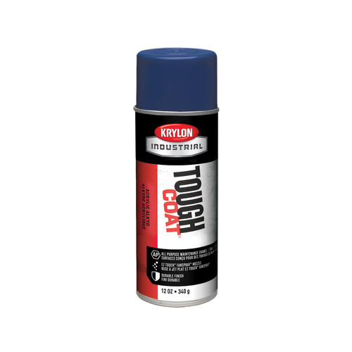 Krylon Tough Coat A01515007 Enamel Spray Paint, Gloss, Dark Blue, 12 oz, Can