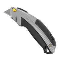 Stanley 10-788 Curved Quick-Change Utility Knife, Stainless Steel Retractable Blade, 3 Blades