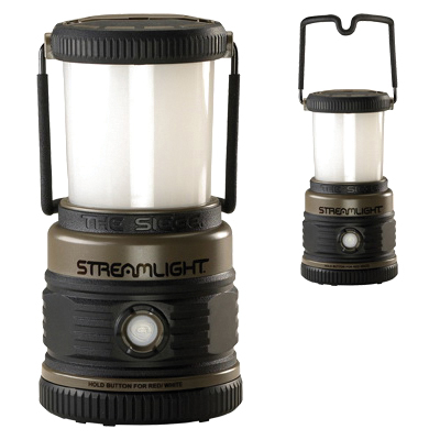 Streamlight THE SIEGE Series 44931 Lantern, D Alkaline Battery, LED Lamp, Red/White Light, Tan