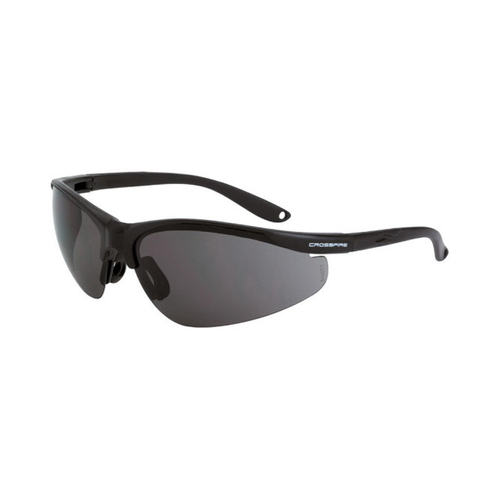RADIANS Crossfire Brigade Series 1731 Performance Safety Glasses, Hardcoat Lens, Half-Frame, Black