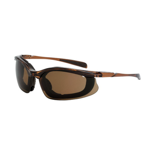 RADIANS Crossfire Concept Series 867 AF Safety Glasses, Anti-Fog, Hardcoat Lens, Crystal Brown Frame