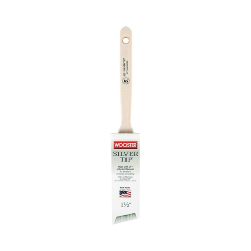 WOOSTER 5221-1-1/2 Paint Brush, 1-1/2 in W, 2-7/16 in L Bristle, Polyester Bristle, Sash Handle