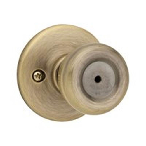 Kwikset 300T 5 CP RCL RCS Privacy Lockset, Antique Brass, Reversible Hand