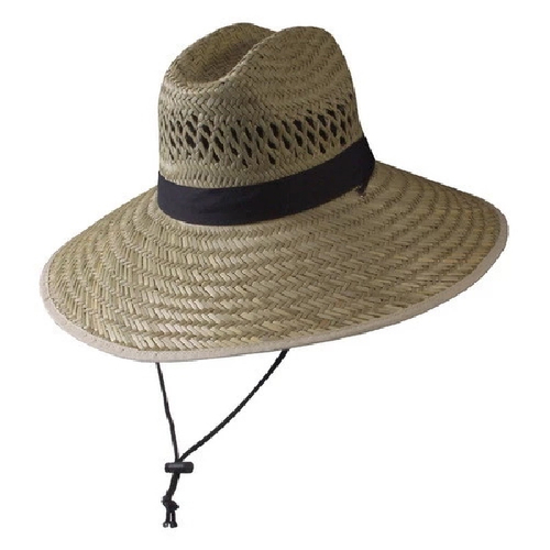 Turner Hat 18003 Sunbuster Lifeguard Hat, Men's, 6-3/8 to 7-1/8 in, Rush Straw, Natural