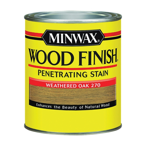 Minwax Wood Finish 700474444 Wood Stain, Weathered Oak, Liquid, 1 qt, Can