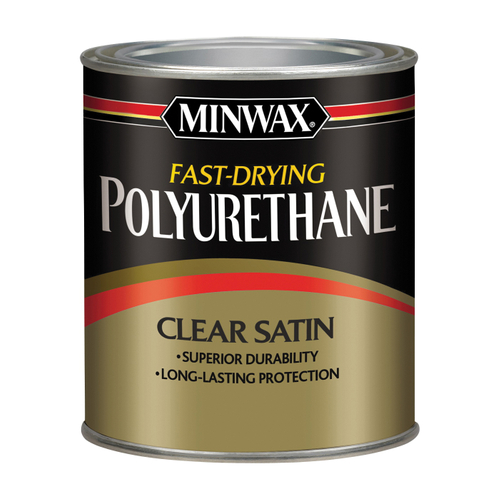 Minwax 63010444 Polyurethane, Liquid, Clear, 1 qt, Can