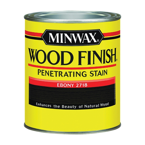 Minwax Wood Finish 70013444 Wood Stain, Ebony, Liquid, 1 qt, Can