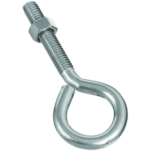 National Hardware 2161BC Series N221-648 Eye Bolt, 3/8-16 Thread, 2 in L Thread, 2.35 in L Shank