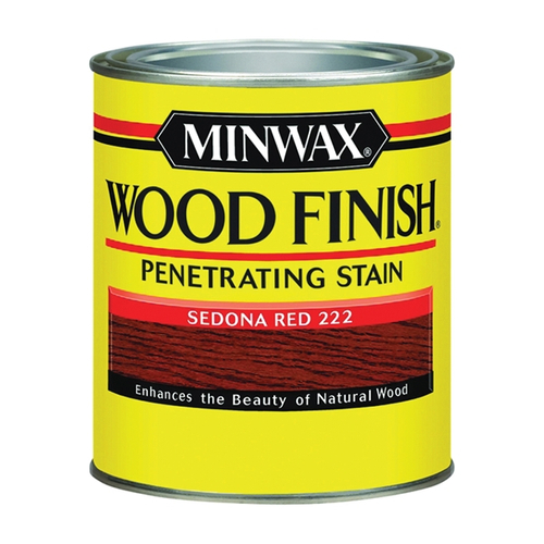 Minwax Wood Finish 700434444 Wood Stain, Sedona Red, Liquid, 1 qt, Can