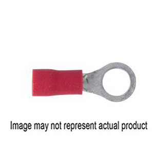 GB 10-102 Ring Terminal, 600 V, 22 to 16 AWG Wire, #8 to 10 Stud, Vinyl Insulation, Red