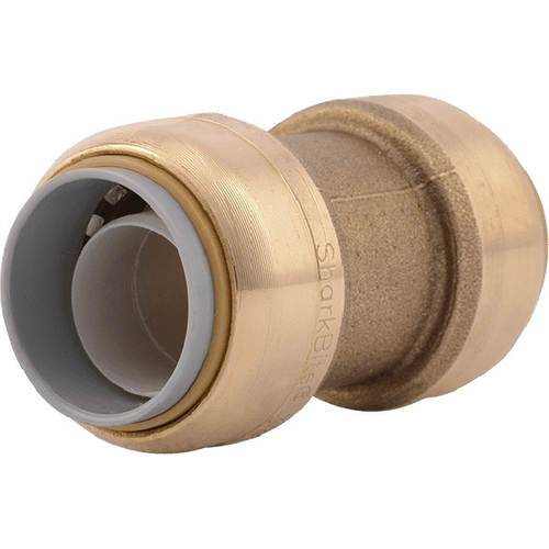 SharkBite U4016LFA Pipe Coupling, 3/4 in, Brass/Polybutylene, 200 psi Pressure