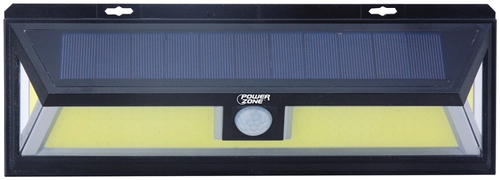 PowerZone 12455 Solar Powered Motion Sensor Wall Light, Lithium Battery, 1-Lamp, COB LED Lamp