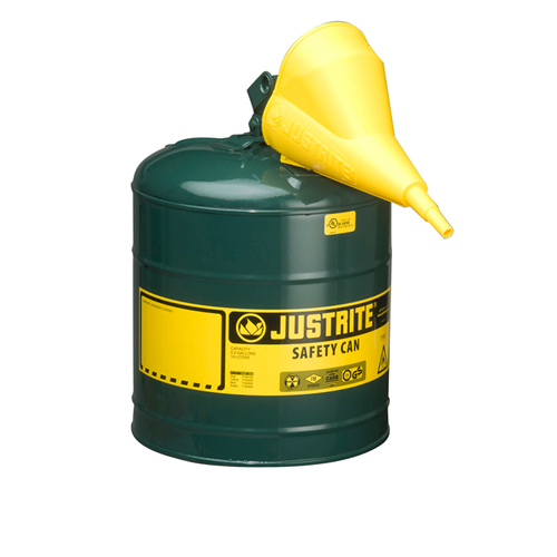 JUSTRITE 7150410 Oil Can, Steel, Green, Powder-Coated