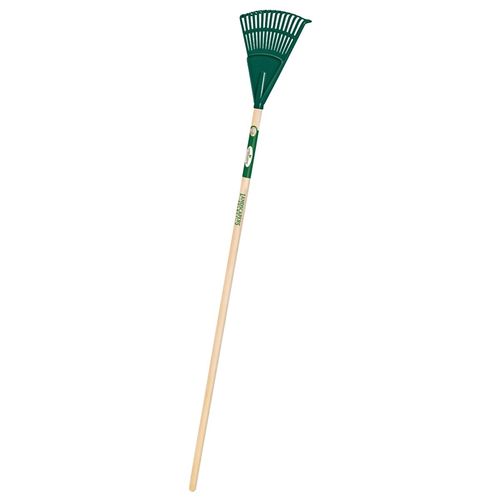 Landscapers Select 34589 Shrub Rake, 15 -Tine, Poly Tine, Wood Handle, 48 in L Handle