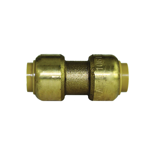 SharkBite U006LFA Tube Coupling, 3/8 x 3/8 in, Brass, 200 psi Pressure