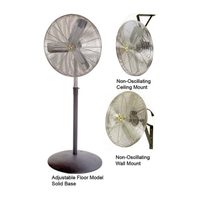 Airmaster CA24WC Wall Fan, 115 V, 24 in Dia Blade, 3 -Blade, 3 -Speed, 2460 to 4400 cfm Air