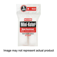 WOOSTER Mini-Koter R222-6 Mini Roller, 3/8 in Thick Nap, 6 in L, Fabric Cover