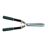 FISKARS 391814-1001 Hedge Shear, Serrated Blade, 10 in L Blade, Carbon Steel Blade, Steel Handle