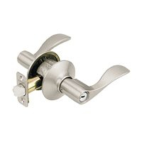 Schlage Accent Series F51A ACC 619 Entry Door Lockset, Mechanical Lock, Satin Nickel, Lever Handle