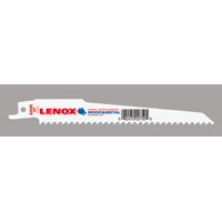 Lenox 20530B656R Reciprocating Saw Blade, 25-Pack, 3/4 in W, 6 in L, 6 TPI, Bi-Metal Cutting Edge