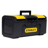 Stanley STST16410 Tool Box, 16 inch, Polypropylene, Black/Yellow, 3 -Compartment