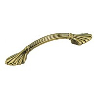 Amerock, BP1333-O77 Natural Elegant Shell Pull, 3-inch Centers, Burnished Brass