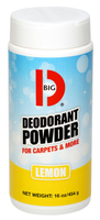 BIG D 152 Deodorant Powder, Lemon, 16 oz Can, Crystalline, White