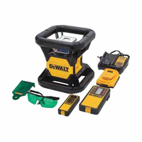 DeWALT DW079LG Rotary Tough Laser, 250 ft, 1/16 in Accuracy, 3-Beam, 2-Dot, 1-Line, Green Laser