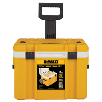 DeWALT TSTAK DWST17824 Mobile Cooler, Plastic, Black/Yellow, 3 days Ice Retention