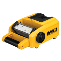 DeWALT DCL061 Work Light, 18/20 V, Lithium-Ion Battery, LED Lamp, 1500 Lumens, 6100 K Color Temp, Bl