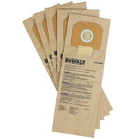 DeWALT DWV9401 Paper Bag, 5 gal Volume, For: DWV012 Dust Extractor