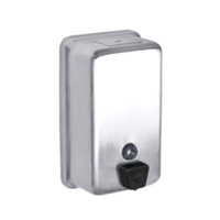 AJW U127 Liquid Soap Dispenser, 40 fl-oz Capacity, Stainless Steel, Satin, Surface, Vertical Wall Mo