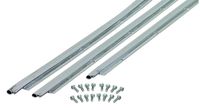 M-D 01073 Jamb Weatherstrip, 7/8 in W, 3/16 in Thick, 84 in L, Aluminum/Vinyl, Silver